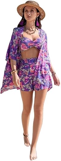 COOL AND CASUAL Beach Dresses for Women Co Ord Set Three Piece Dress Beach Wear for Women Goa Dresses