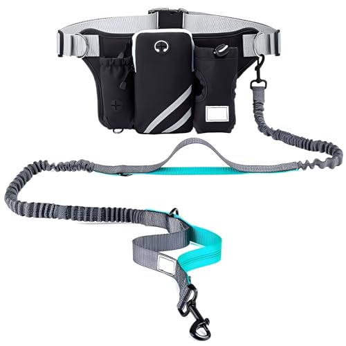 犬 リード 大型犬 中型犬 小型犬 対応 散歩 バッグ 一体型 ウエストポーチ 防水 反射材付き ハンズフリー 走る ジョギング グッズ 水筒ホルダー 付き 多機能 ペット トレーニング 用品