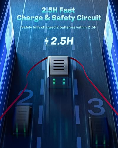 High-Capacity Xbox Controller Battery Pack Charger - 3x2600mAh Rechargeable Batteries with Fast Charging Station, LED Indicator, Protective Shell - Compatible with Xbox One/S/X/Elite Controllers