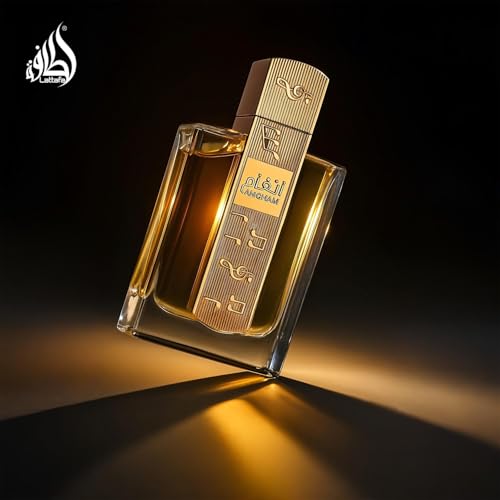 Lattafa Angham - Perfume de cítricos, lavanda, almizcle, ámbar y vainilla - Eau de Parfum de larga duración para unisex, 3.40 onzas / 100 ml