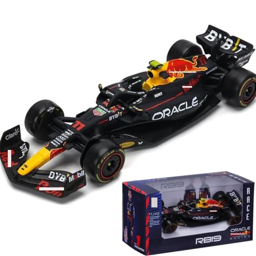 HTLNUZD Bburago 1:43 2023 Nouvelle F1RB19#11 F1Champion Racing Formula Voiture en Alliage Perez 1/43 RB19 No.11 pour Red Bull Team pour Red Bull Modèle moulé sous Pression Collection Cadeau