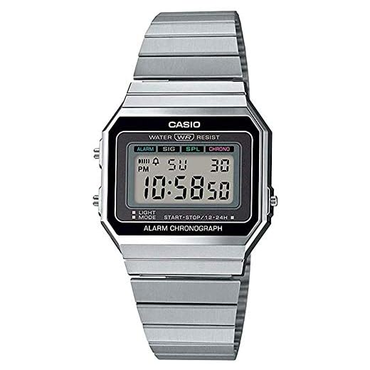 Casio Relógio de pulso digital, padrão A700W-1A, caixa Casio genuína, masculino, feminino, infantil, chippukashi, modelo no exterior, tipo de pulseira, tipo de pulseira, Tipo de pulseira