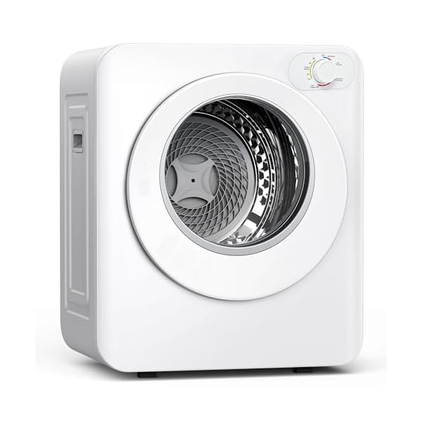 Euhomy Portable Clothes Dryer, 1.5 Cu.Ft. Portable Dryer, 850W Drying Machine with Front-Loading Stainless Steel Drum, 5 Functions, Suitable for Apartments, Dorms, RVs, Small Spaces