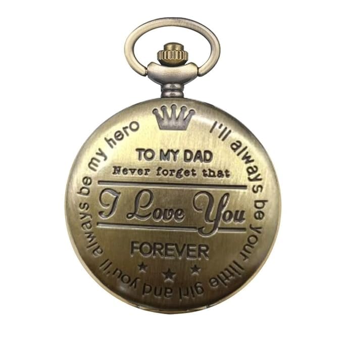 Image of Pocket Watch Metal Keychain Retro Vintage for Gifting With Key Ring Anti-Rust