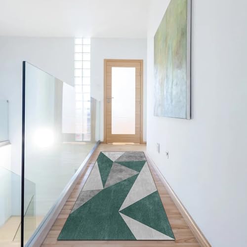 Alfombra pasillo cocina verde oscuro de 110x120 cm lavable 6