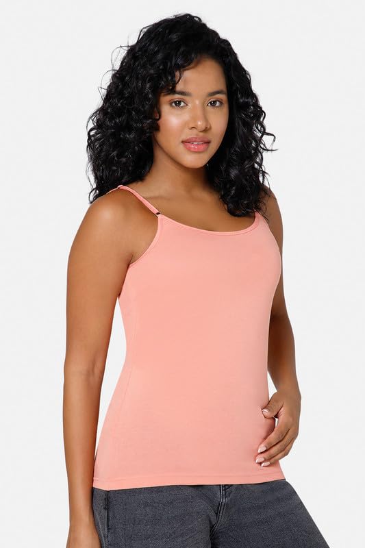 Image of Intimacy Cotton Camisole for Women with Adjustable Spaghetti Straps Comfortable Everyday Wear Camisole Slip for Women