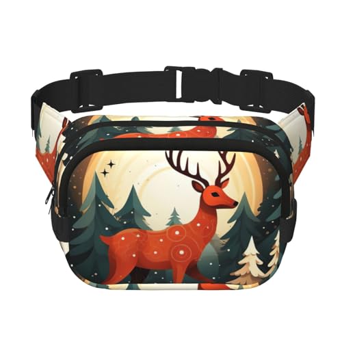 Imprimé cerf de Noël sweat à capuche chaud pour fêtes de fin d'année