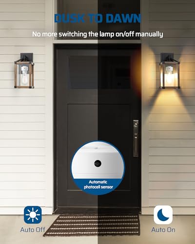 DEWENWILS Light Sensor Socket, Dusk to Dawn Light Bulb Sockets with Timer, 360° Sensor Rotation, E26/E27 Light Socket Adapter for Porch Light, Wall Light, 2 Pack - Thumbnail 2