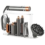 7-Hole Storage Holder for Dyson Airwrap – Upgraded Acrylic Stand Organizer for Long Barrels & Diffuser Nozzles, Countertop Holder for Airwrap Styler Accessories for Bathroom Vanity Makeup Table