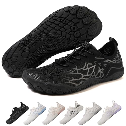Image of Hike Barefoot Shoes Womens Men,Unisex Barefoot Water Shoes Breathable, Anti-Slip Hiking Footwear for Athletic Wide Toe Shoe Footwear for Hiking, Walking, Running, Yoga, and Water Sports