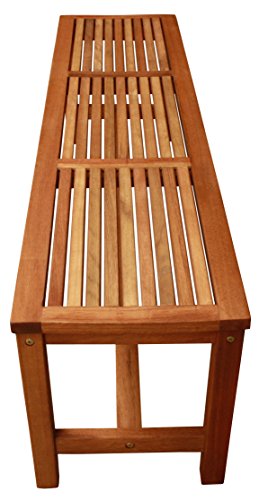 LuuNguyen Backless Hardwood Bench (Natural Wood Finish)