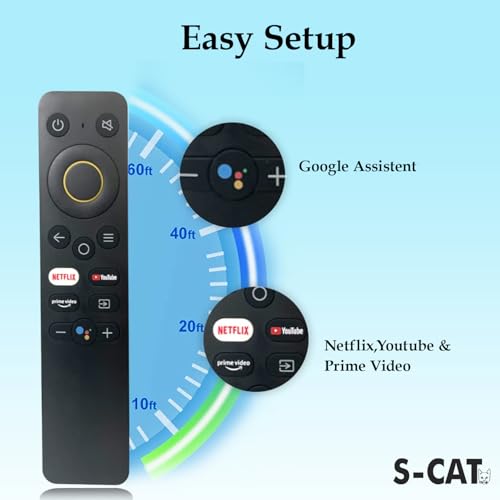 S-CAT Compatible of Realme Tv Remote Original Voice Function Suitable for Android FHD UHD OLED Real me Television – Pairing Must Between New Remote and Realme Smart Tv 5 41eu215JhEL