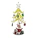 LS Arts XM-626 Santa Christmas Glass Tree - Green - Santa - 8" - Gift Box