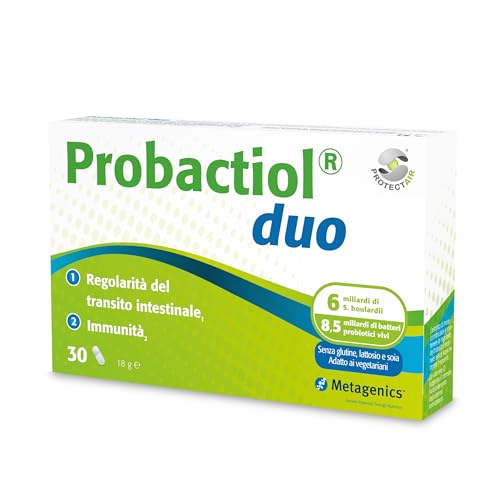 Probactiol Duo - Equilibrio della Flora Intestinale - Regolarità del Transito - Immunità - 30 Capsule