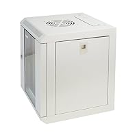 HMF 63306-07 Serverschrank 10 Zoll, 6 HE, Netzwerkschrank, Wandschrank, 10", 31,2 x 30 x 35 cm, Voll Montiert, lichtgrau – Ansicht 5