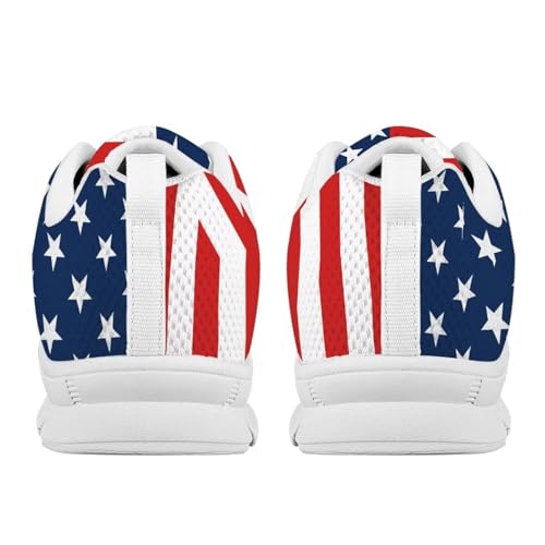 Image of GIFTPUZZ Mens Lace Up Athletic Trainers Running Sneakers Wedge Breathable Gym Lightweight Sports Tennis Shoes