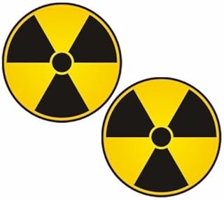 Magnet 2-3" Nuclear Radiation Sign Decal Warning Symbol bio Hazard Magnetic Sticker Pack
