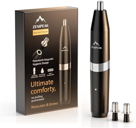 Professional Nose Hair Trimmer for Men & Women, USB-C Rechargeabl...