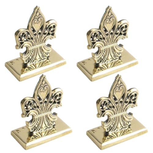 Liards Brass 3 1/4" H Victorian Fleur de Lis Card