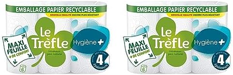 Kleenex Ultra Clean Essuie-Tout – 6 Maxi XL (=9 Rouleaux) – Absorption Imbattable, 100% Recyclable