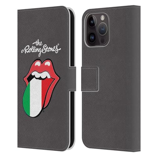 Carcasa iPhone 15 Pro Max de cuero The Rolling Stones para melómanos y uso diario