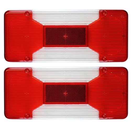 Easy Link 2x Cabochon de Feux Arrière pour Remorque Camion Plateau Châssis Caravane Fourgon Compatible avec Iveco Daily 2006- Peugeot Boxer 2006- Fiat Ducato...
