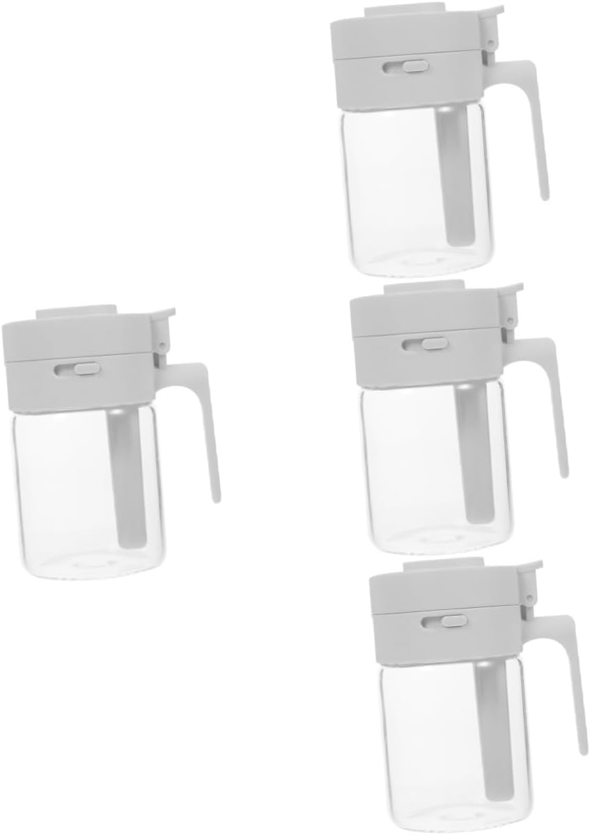 4pcs Shakers Canister Spice Jars Lids Spice and Seasoning Containers for Kitchen Restaurant and Home Use