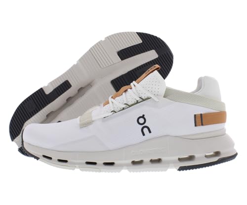 Image of ON Cloudnova 2 Mens Shoes Size 7.5, Color: Ivory /Sandstone-White