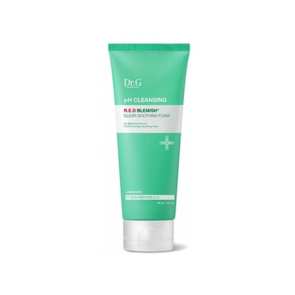 Dr.G Mousse Apaisante Transparente R.E.D BLEMISH pour Peaux Sensibles - Nettoyant Doux - 150 ml