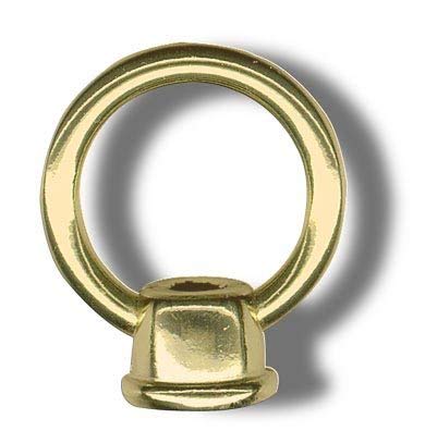 Image of National Artcraft 1-5 /8 inch Tall Brass-Plated Finial Loop for Hanging Lamps (Pkg /2) | (2 /Pack)
