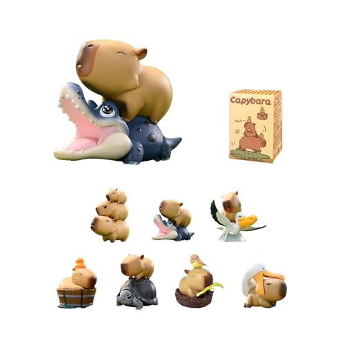 Popobox Capybara Blind Box Figures, Random Design Action Figures Collectible Toys Home Decorations...