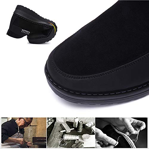 Men's Snow Boots Moccasins Slippers Plush Loafers Warm Lined Driving Indoor Outdoor Winter Non-Slip Elderly Walking Sneaker Shoes4