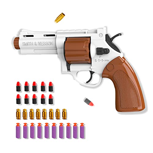 Pistola de Juguete,Pistola de Juguete de Espuma Blanda,Pistola de Juguete de Revólver para Niños,Modelo de Juguete con Accesorios Cover