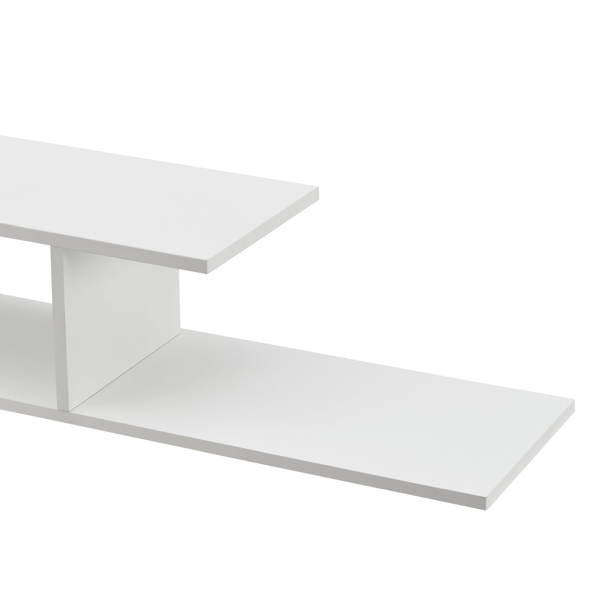 [en.casa] Mensola TV Sospesa a Muro Consolle Porta TV e Centri Multimediali Scaffale da Parete con Scomparto e Fori Passacavi 21 x 150 x 25 cm Bianco