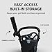 Qwik-Fold 3-Wheel Golf Push Cart with Foot Brake – 1-Second Fold & Unfold Trolley, Lightweight Aluminum Frame, Adjustable Handle, Smooth Ball-Bearing Wheels, Umbrella Holder & Storage - Black/Charcoal