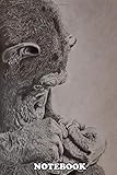 Notebook: Contemplating Chimpanzee , Journal for Writing, College Ruled Size 6 x 9, 110 Pages