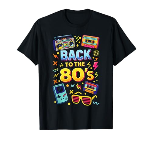 Regalo de casete vintage de los ochenta para fiesta de música retro de los 80 Camiseta