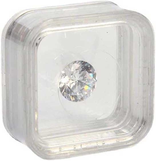Teensery 2 Pcs Gemstone Display Box Floating Frame Loose Diamond Gemstone Case Small Plastic Jewelry Storage Container Organizer for Jewelry Gems Coins Medallions Displaying (Transparent)