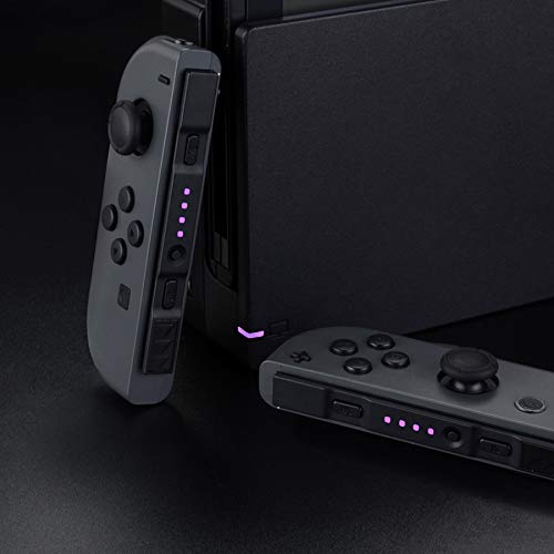 Extremerate Firefly Led Tuning Kit For Nintendo Switch Joycons Dock Ns Joycon Sl Sr Buttons Ribbon Flex Cable Indicate Power Led - Violet (Joycons Dock Not Included) #TOP4