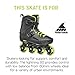 Rollerblade Lightning Men's Urban Inline Skate, Black and Lime
