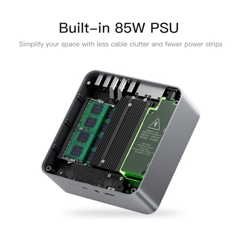 Image of Beelink Mini PC, EQi12 Mini Computers Intel i5-1235U(Up to 4.4GHz) 10C /12T, Micro PC 32GB DDR4 RAM 500GB M.2 NVMe SSD, Desktop Computer 4K@60Hz /HDMI&DP /WiFi6 /BT5.2 /Gigabit Ethernet /HTPC /W-11 Pro