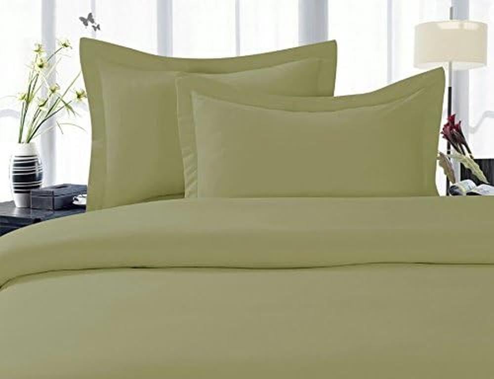 CELINE LINEN Best, Softest, Coziest Duvet Cover Ever! 1500 Premier Hotel Quality Luxury Super Soft Wrinkle Free 2-Piece Duvet Cover Set, Twin/Twin XL, Sage-Green
