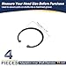 PATIKIL 4 Pcs Internal Retaining Rings, 75mm C-Clip Snap Ring 65 Manganese Steel Internal Retaining Circlip Snap for Automotive Grooved Shafts Stud