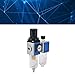 DANAIXZ Air Compressor Flow Filter Pressure Regulator Lubricator Combination Unit Oil Water Separator for Industrial Pneumatic Systems Aluminium Alloy Construction (GFC200-06)