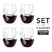 Final Touch Conundrum Red Wine Glasses - Set of 4 Stemless Handcrafted Glasses - 16 Ounce - Curves for Comfortable Holding - Dishwasher Safe (GG5009)