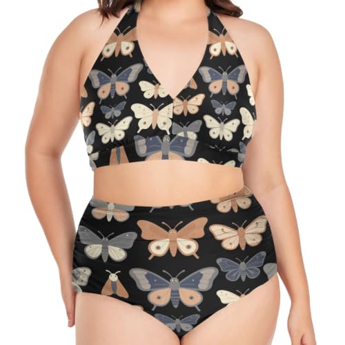 Maillot de bain deux pièces FRODOTGV célébrez vos formes en beauté imprimé papillon L-4XL