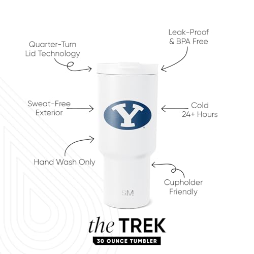 Image of Simple Modern BYU Cougars Tumbler with Straw | 30oz | Collegiate