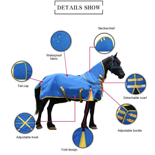 Couverture cheval imperméable 1200D Ripstop KLUFO turnout haut cou L - 6