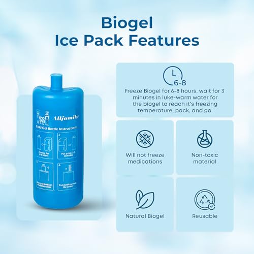 Image of 4ALLFAMILY Voyager AUTO Shut Off USB TSA Medication Cooler Travel Case Keeps Fridge Temp 36F-46F + Biogel Ice Pack |Perfect Medical Cooler Diabetes Insulin Eye Drop Arthritis (Magenta)