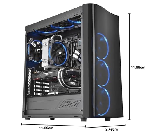 Thermaltake Riing 12 RGB Sync Edition Ventilateur de boîtier (paquet de 3, compatible avec ASUS, Gigabyte, MSI, Asrock et Biostar)